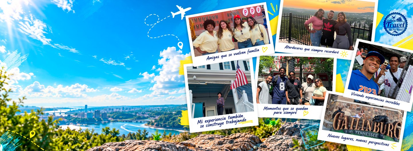 Participant photo collage: friends in Philadelphia, Branson and a ballpark, a visit to Block Island and an outing in Gatlinburg.